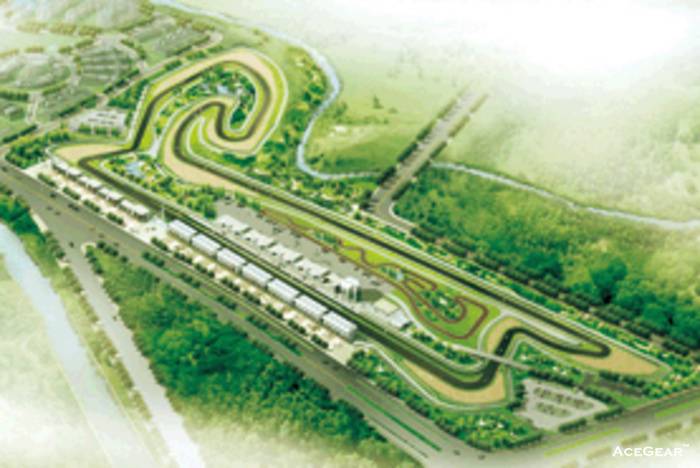 赛车场鸟瞰图